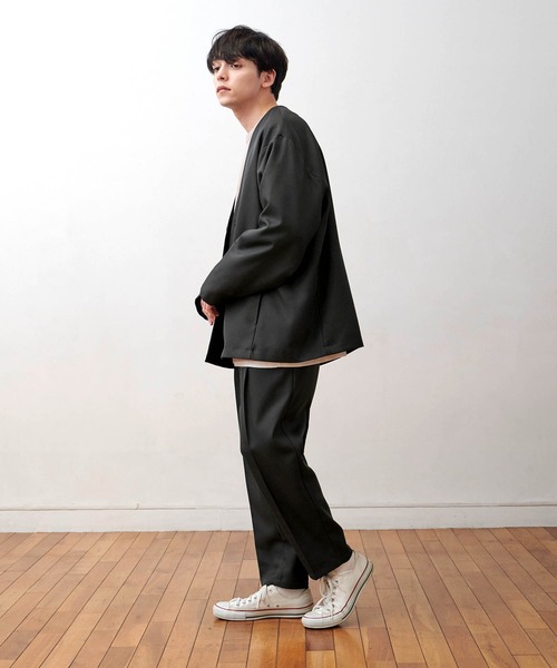 セール】【セットアップ】ビッグシルエット スタプレ ポリツイル ノー