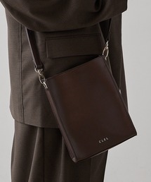 【CLEL】Square Shoulder Bag / 合皮スクエアショルダーバッグ ネックポーチ