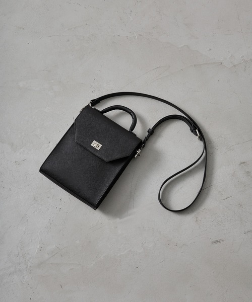 CLEL】Square Shoulder Bag / 合皮スクエアショルダーバッグ