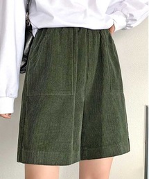 コーデュロイルーズハーフパンツ