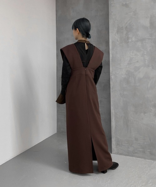 Solace（ソレイス）の「ポンチジャンスカ（ジャンパースカート・レディース・カーキ/ブラック/ブラウン・FREE）」の10枚目の写真