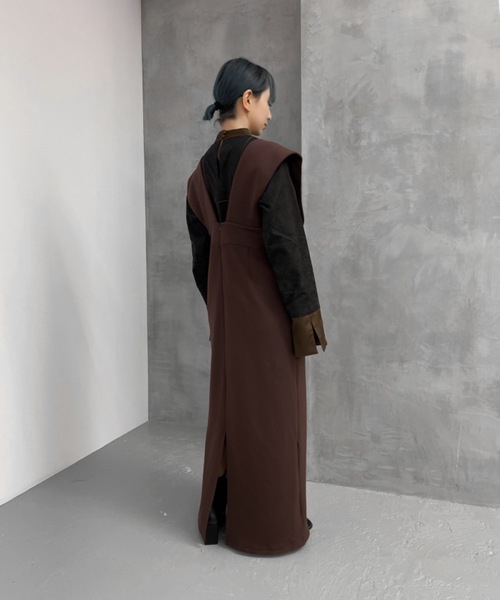 Solace（ソレイス）の「ポンチジャンスカ（ジャンパースカート・レディース・カーキ/ブラック/ブラウン・FREE）」の11枚目の写真