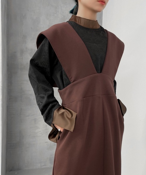 Solace（ソレイス）の「ポンチジャンスカ（ジャンパースカート・レディース・カーキ/ブラック/ブラウン・FREE）」の13枚目の写真