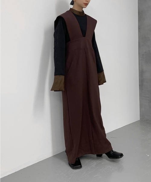 Solace（ソレイス）の「ポンチジャンスカ（ジャンパースカート・レディース・カーキ/ブラック/ブラウン・FREE）」の7枚目の写真