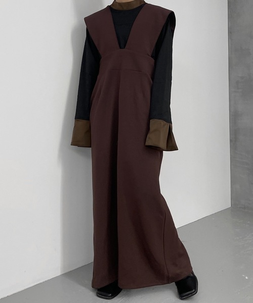 Solace（ソレイス）の「ポンチジャンスカ（ジャンパースカート・レディース・カーキ/ブラック/ブラウン・FREE）」の8枚目の写真