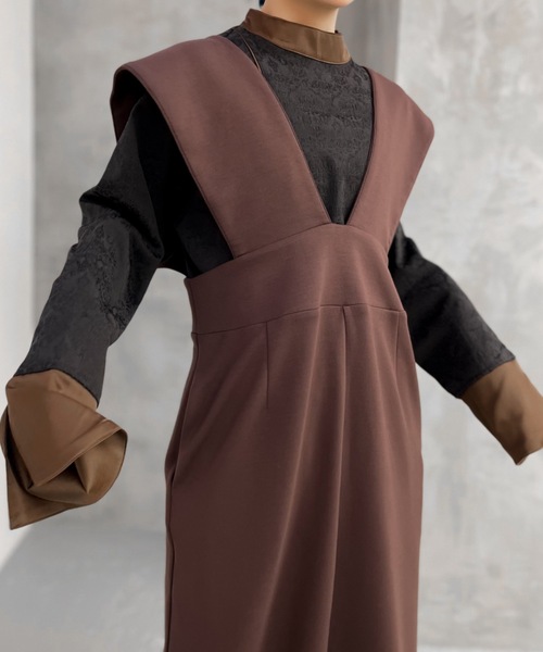 Solace（ソレイス）の「ポンチジャンスカ（ジャンパースカート・レディース・カーキ/ブラック/ブラウン・FREE）」の15枚目の写真