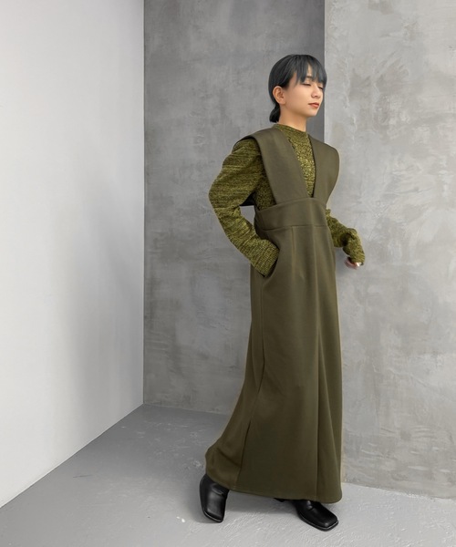 Solace（ソレイス）の「ポンチジャンスカ（ジャンパースカート・レディース・カーキ/ブラック/ブラウン・FREE）」の18枚目の写真