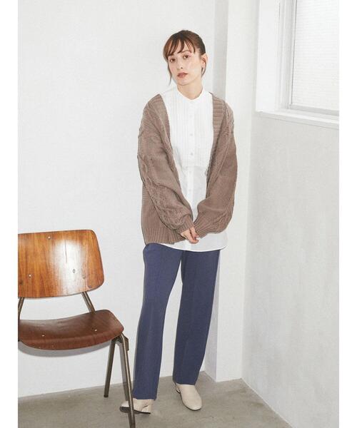 earth music&ecology（アースミュージックアンドエコロジー）の「センターシームフレアパンツ＊（その他パンツ・レディース・ブラック/ブルー/チョコ/グリーン/アイボリー・S/M）」の22枚目の写真