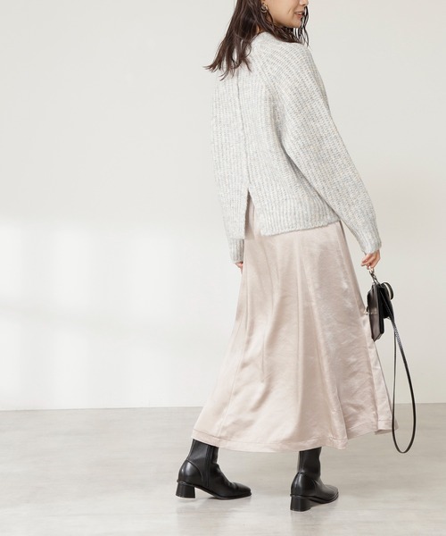 N.(N. Natural Beauty Basic)(エヌエヌナチュラルビューティーベーシック)の「◆ミックスカラーメランジニット(ニット/セーター・レディース・ブラウン/オフホワイト/ブルー・MEDIUM)」の5枚目の写真