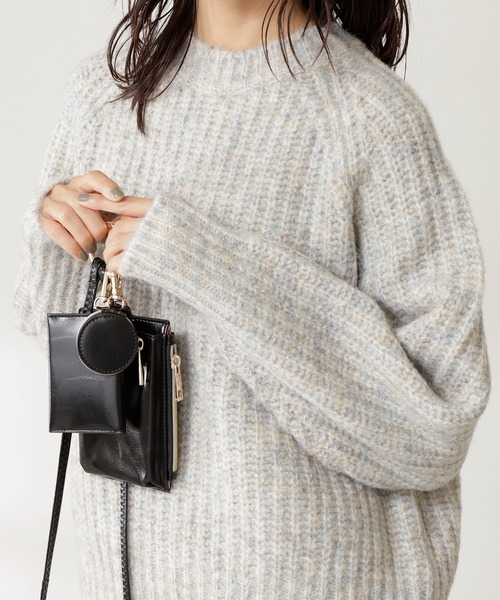 N.(N. Natural Beauty Basic)(エヌエヌナチュラルビューティーベーシック)の「◆ミックスカラーメランジニット(ニット/セーター・レディース・ブラウン/オフホワイト/ブルー・MEDIUM)」の14枚目の写真