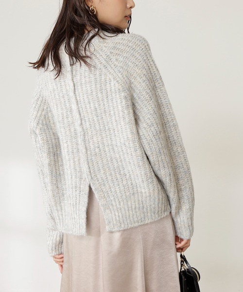 N.(N. Natural Beauty Basic)(エヌエヌナチュラルビューティーベーシック)の「◆ミックスカラーメランジニット(ニット/セーター・レディース・ブラウン/オフホワイト/ブルー・MEDIUM)」の12枚目の写真