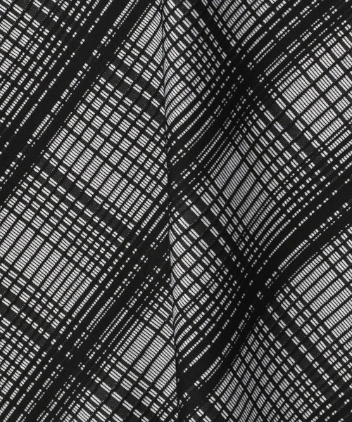 HIDEAWAYS NICOLE(ハイダウェイニコル)の「ブリスターチェックジャカード長袖Vネック(Tシャツ/カットソー・メンズ・ホワイト×ライトグレー/ネイビー×ホワイト/ブラック×ホワイト・LARGE/MEDIUM/X-LARGE)」の10枚目の写真