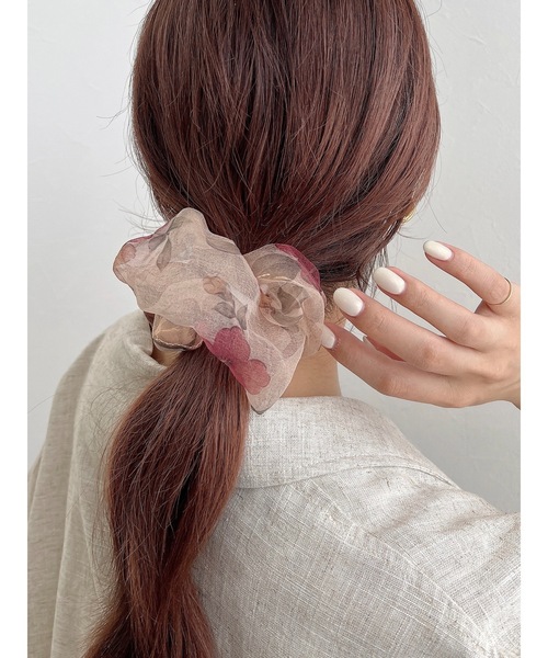 JUMELLE（ジュメロ）の「ビッグシュシュ（シュシュ・レディース・ブラウン/ベージュ/ブラック・FREE）」の3枚目の写真