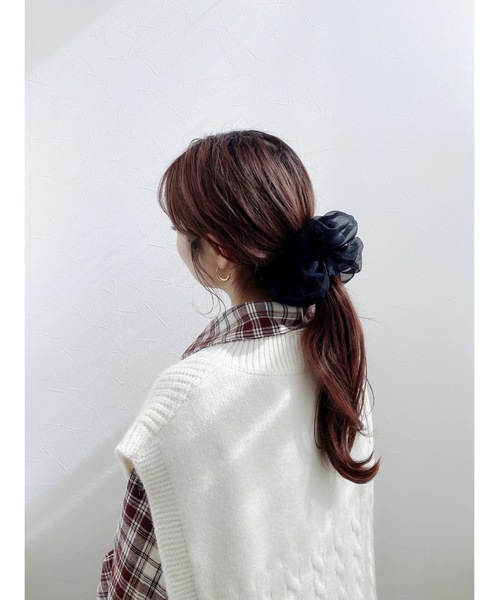 JUMELLE（ジュメロ）の「ビッグシュシュ（シュシュ・レディース・ブラウン/ベージュ/ブラック・FREE）」の20枚目の写真