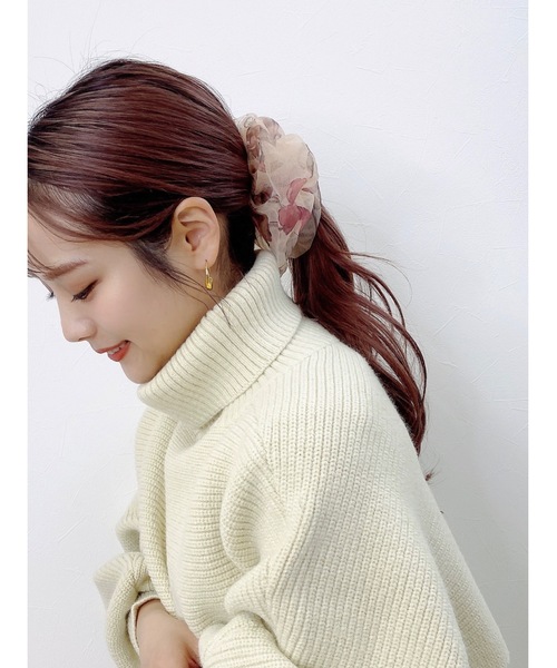 JUMELLE（ジュメロ）の「ビッグシュシュ（シュシュ・レディース・ブラウン/ベージュ/ブラック・FREE）」の4枚目の写真