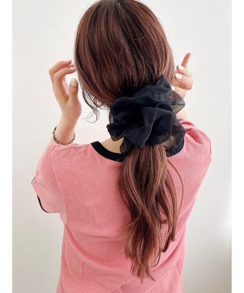 JUMELLE（ジュメロ）の「ビッグシュシュ（シュシュ・レディース・ブラウン/ベージュ/ブラック・FREE）」の9枚目の写真