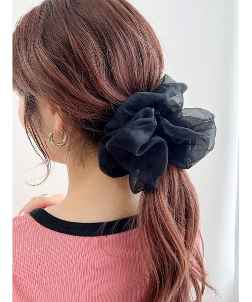 JUMELLE（ジュメロ）の「ビッグシュシュ（シュシュ・レディース・ブラウン/ベージュ/ブラック・FREE）」の8枚目の写真