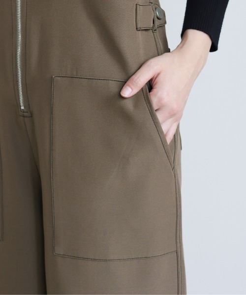 vingtrois（バントロア）の「【vingtrois】ステッチデザインツイルサロペット（サロペット/オーバーオール・レディース・ブラック/ブラウン/グリーン・M）」の5枚目の写真