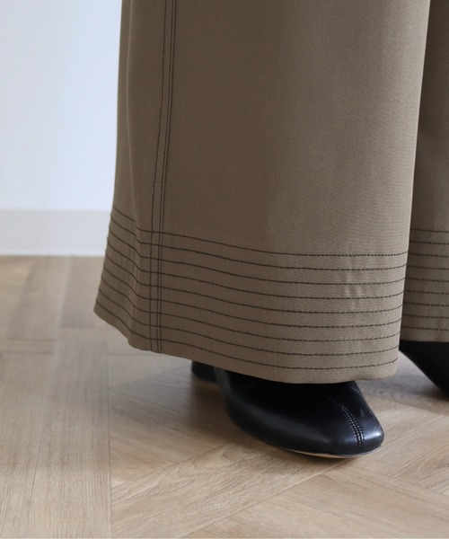 vingtrois（バントロア）の「【vingtrois】ステッチデザインツイルサロペット（サロペット/オーバーオール・レディース・ブラック/ブラウン/グリーン・M）」の12枚目の写真