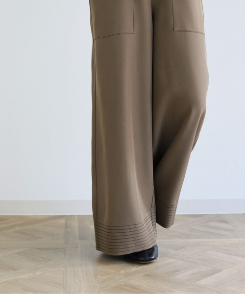 vingtrois（バントロア）の「【vingtrois】ステッチデザインツイルサロペット（サロペット/オーバーオール・レディース・ブラック/ブラウン/グリーン・M）」の15枚目の写真