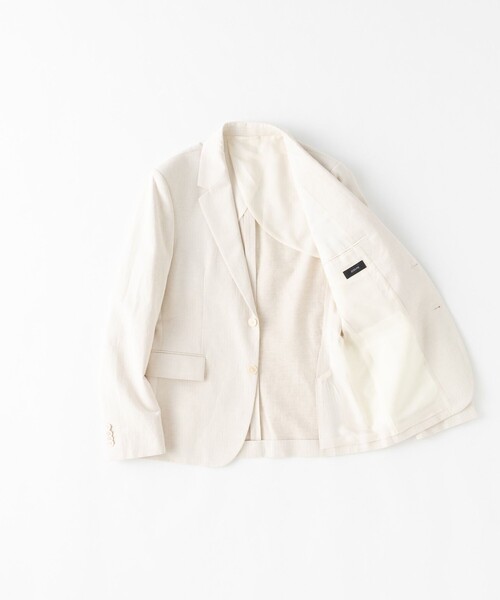 JOSEPH(ジョセフ)の「【GLOBAL LINE】COTTON LINEN DOBBY(テーラードジャケット・メンズ・アイボリー系・46/50/52/48)」の3枚目の写真