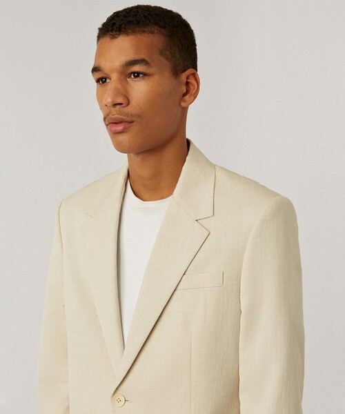 JOSEPH(ジョセフ)の「【GLOBAL LINE】COTTON LINEN DOBBY(テーラードジャケット・メンズ・アイボリー系・46/50/52/48)」の8枚目の写真