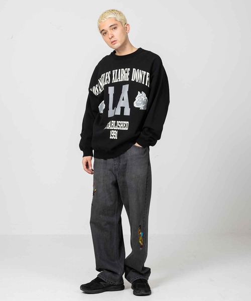 XLARGE（エクストララージ）の「BIG PRINT CREW NECK SWEAT（スウェット・メンズ・ブラック/ネイビー/グリーン・S/M/L/XL）」の12枚目の写真