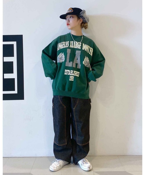 XLARGE（エクストララージ）の「BIG PRINT CREW NECK SWEAT（スウェット・メンズ・ブラック/ネイビー/グリーン・S/M/L/XL）」の20枚目の写真