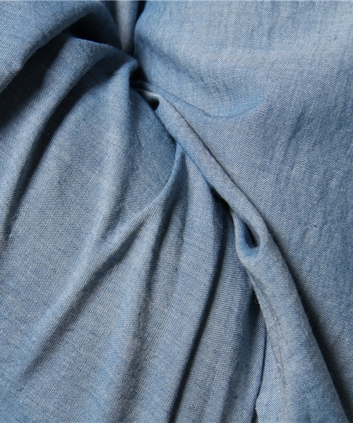 KATHARINE HAMNETT LONDON (キャサリンハムネットロンドン)の「【LAB】 ROPE INDIGO SHUTTLE / LABロープインディゴシャトルシャツ(シャツ/ブラウス・メンズ・ブルー/ネイビー・MEDIUM/SMALL/LARGE)」の10枚目の写真