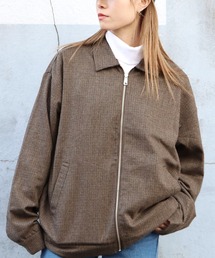 FIVEBROTHER（ファイブブラザー）の「FIVE BROTHER/ファイブブラザー HOUNDSTOOTH ZIP WORK JACKET シャツジャケット ブルゾン クラシック アメカジ（ブルゾン・メンズ）」