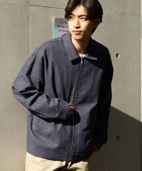 FIVEBROTHER（ファイブブラザー）の「FIVE BROTHER/ファイブブラザー HOUNDSTOOTH ZIP WORK JACKET シャツジャケット ブルゾン クラシック アメカジ（ブルゾン・メンズ・ブラウン/ブルー・M/L）」の19枚目の写真