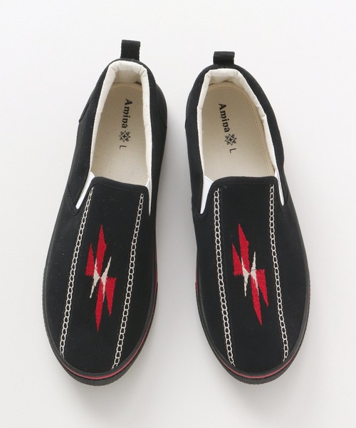 チャイハネ（チャイハネ）の「【チャイハネ】オルテガ刺繍スリッポン（スリッポン・レディース・ホワイト/ブラック/ブラウン/ターコイズブルー・M/L）」の9枚目の写真