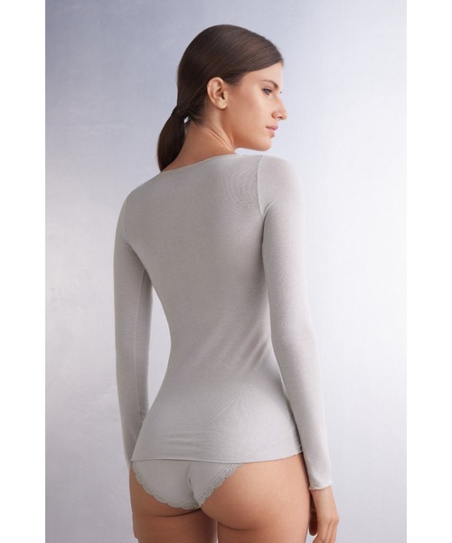 ボートネック モダール カシミヤ ウルトラライトトップス intimissimi ボートネック モダール カシミヤ ウルトラライト トップス | Intimissimi