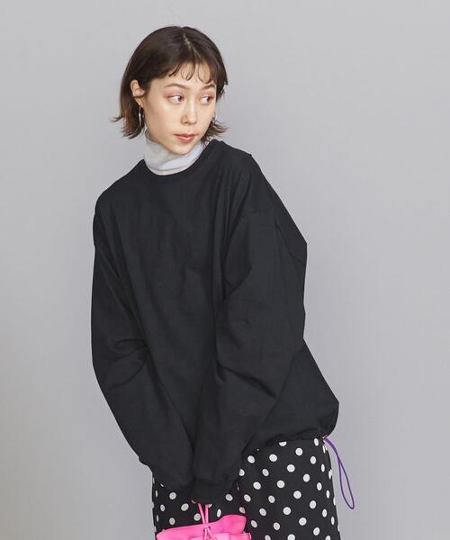 VOTE MAKE NEW CLOTHES（ボートメイクニュークローズ）の「＜VOTE MAKE NEW CLOTHES＞ドローコード ロングスリーブ Tシャツ -ウォッシャブル-（Tシャツ/カットソー・レディース・ホワイト/ブラック・FREE）」の2枚目の写真