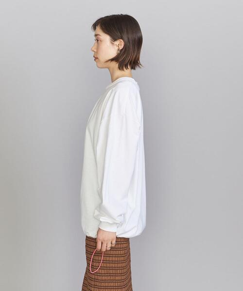 VOTE MAKE NEW CLOTHES（ボートメイクニュークローズ）の「＜VOTE MAKE NEW CLOTHES＞ドローコード ロングスリーブ Tシャツ -ウォッシャブル-（Tシャツ/カットソー・レディース・ホワイト/ブラック・FREE）」の4枚目の写真