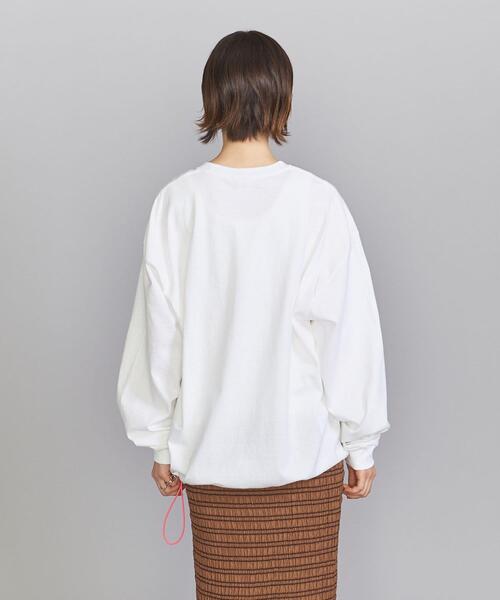 VOTE MAKE NEW CLOTHES（ボートメイクニュークローズ）の「＜VOTE MAKE NEW CLOTHES＞ドローコード ロングスリーブ Tシャツ -ウォッシャブル-（Tシャツ/カットソー・レディース・ホワイト/ブラック・FREE）」の5枚目の写真