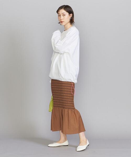 VOTE MAKE NEW CLOTHES（ボートメイクニュークローズ）の「＜VOTE MAKE NEW CLOTHES＞ドローコード ロングスリーブ Tシャツ -ウォッシャブル-（Tシャツ/カットソー・レディース・ホワイト/ブラック・FREE）」の8枚目の写真