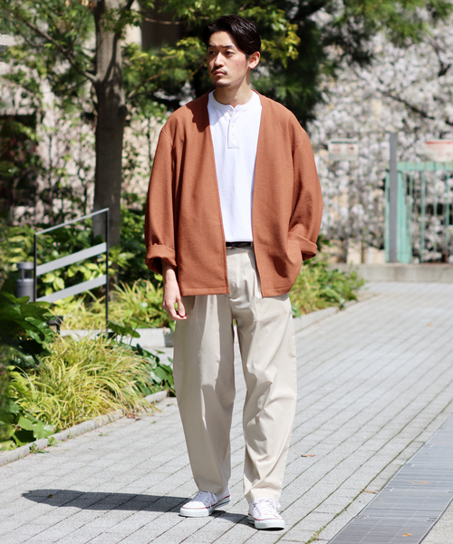 JOURNAL STANDARD（ジャーナルスタンダード）の「【 RIRANCHA(R)】ブッチャー ボタンレス カーディガンジャケット（カーディガン/ボレロ・メンズ・ネイビー/ベージュ/チャコールグレー/ラスタ・SMALL/LARGE/MEDIUM）」の15枚目の写真
