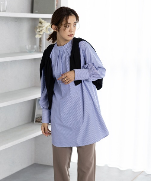 GeeRA(ジーラ)の「前後2WAY袖ボリュームブラウス(シャツ/ブラウス・レディース・ホワイト/ストライプ・MEDIUM/LARGE/X-LARGE)」の13枚目の写真
