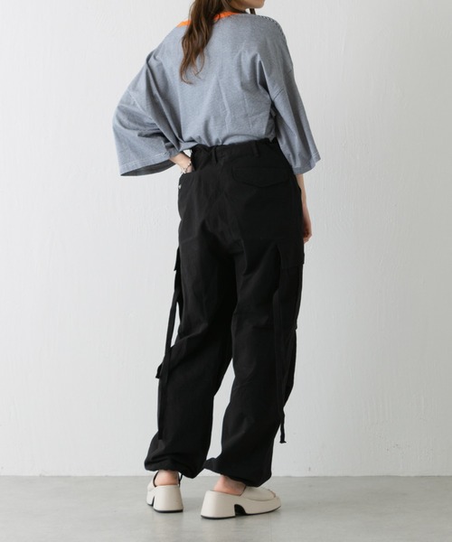 WHIMSIC(ウィムジック)の「【WHIMSIC】マイクロボーダーTシャツ(Tシャツ/カットソー・レディース・ネイビー/ブラウン/モカ/ピンク/グレー/ブルー・FREE)」の15枚目の写真