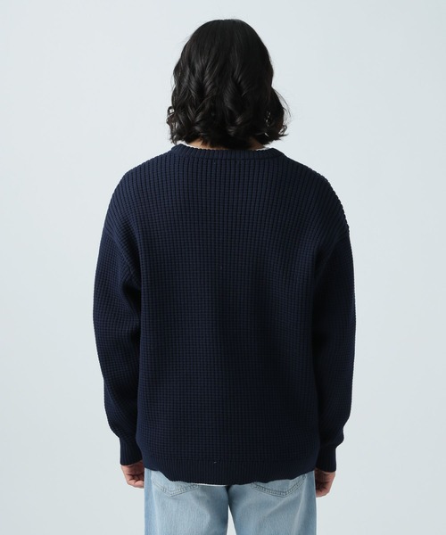 BAYFLOW(ベイフロー)の「7Gワッフルニットプルオーバー(ニット/セーター・メンズ・ベージュ/ネイビー/オフホワイト/ブルー/ピンク・MEDIUM/LARGE)」の14枚目の写真