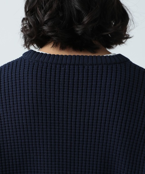 BAYFLOW(ベイフロー)の「7Gワッフルニットプルオーバー(ニット/セーター・メンズ・ベージュ/ネイビー/オフホワイト/ブルー/ピンク・MEDIUM/LARGE)」の16枚目の写真