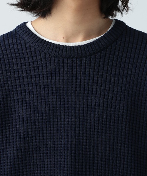 BAYFLOW(ベイフロー)の「7Gワッフルニットプルオーバー(ニット/セーター・メンズ・ベージュ/ネイビー/オフホワイト/ブルー/ピンク・MEDIUM/LARGE)」の18枚目の写真