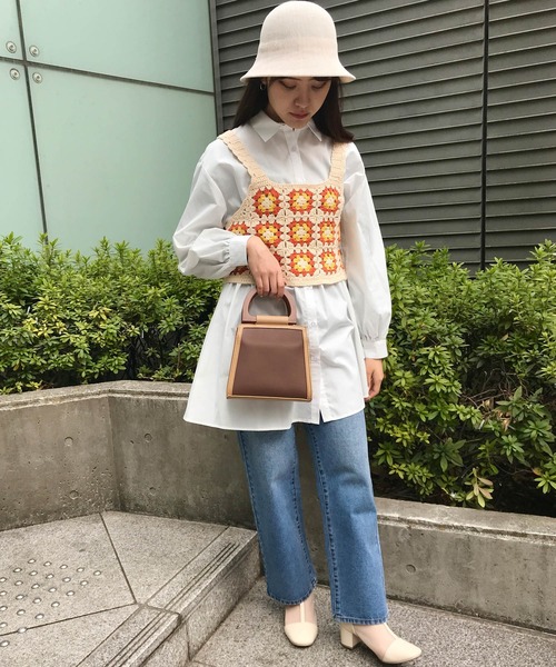 INGNI(イング)の「カラーかぎ針ビスチェ+シャツセット(その他トップス・レディース・オレンジ/ブルー/グリーン・M)」の7枚目の写真