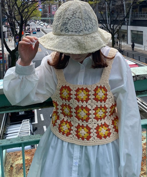 INGNI(イング)の「カラーかぎ針ビスチェ+シャツセット(その他トップス・レディース・オレンジ/ブルー/グリーン・M)」の4枚目の写真