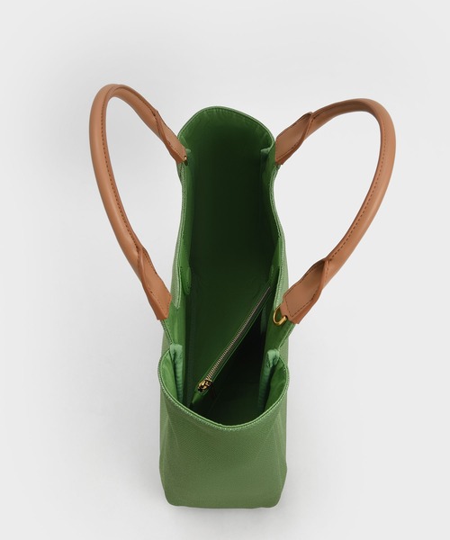CHARLES & KEITH（チャールズ & キース）の「ノヴァ ラージトートバッグ / Nova Large Tote Bag（トートバッグ・レディース・グリーン/マルチ/ブラック・XL）」の13枚目の写真