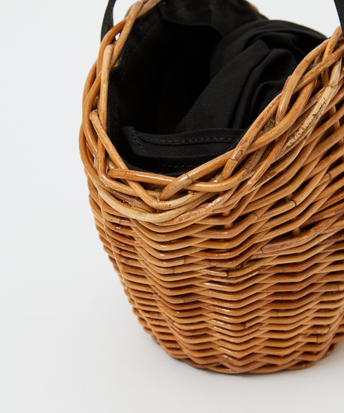 The Bagmati（ザバグマティ）の「【BAGMATI】 レザーカゴバッグ（かごバッグ・レディース・ブラック・フリー）」の10枚目の写真