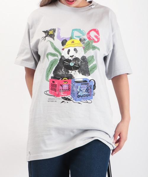 LRG(エルアールジー)の「LRG パンダアニマルクリエイトディガー プリントTシャツ(Tシャツ/カットソー・メンズ・ブルーグリーン/シルバー・L/M/XL)」の7枚目の写真