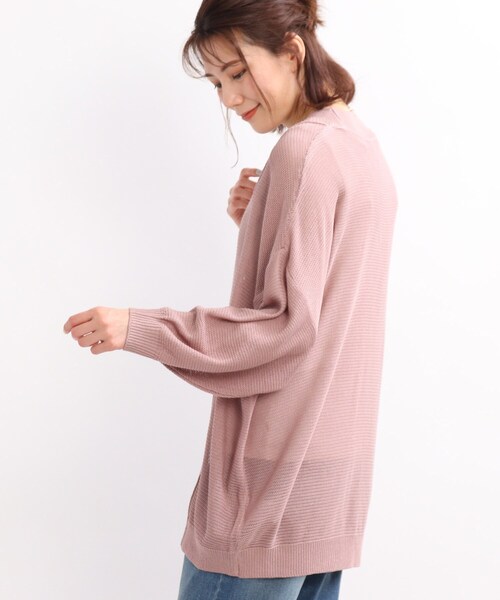 SHOO・LA・RUE（シューラルー）の「◆【洗濯機可】リネンタッチ度違い天竺カーディガン（カーディガン/ボレロ・レディース・ブラック/ブルー/ライトグリーン/ベビーピンク/ベージュ系その他7/グレー系8・00）」の22枚目の写真