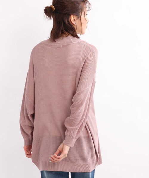 SHOO・LA・RUE（シューラルー）の「◆【洗濯機可】リネンタッチ度違い天竺カーディガン（カーディガン/ボレロ・レディース・ブラック/ブルー/ライトグリーン/ベビーピンク/ベージュ系その他7/グレー系8・00）」の12枚目の写真